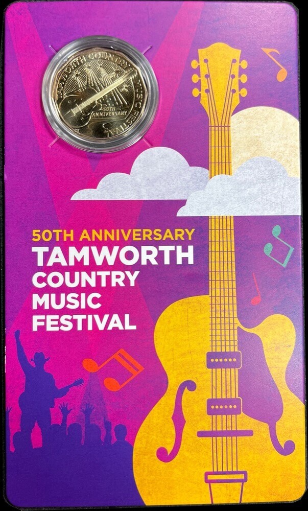 2022 50c Coin Gold Plated Uncirculated Tamworth Country Music product image
