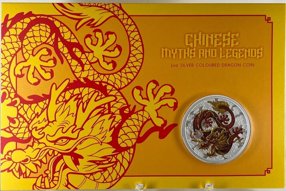 2021 Silver 1oz Coloured Coin Dragon product image