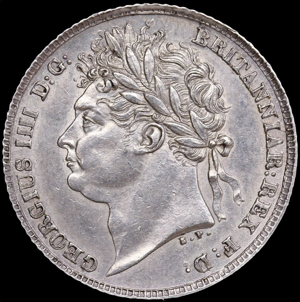 1824 Silver Sixpence George IV S#3814 good EF product image