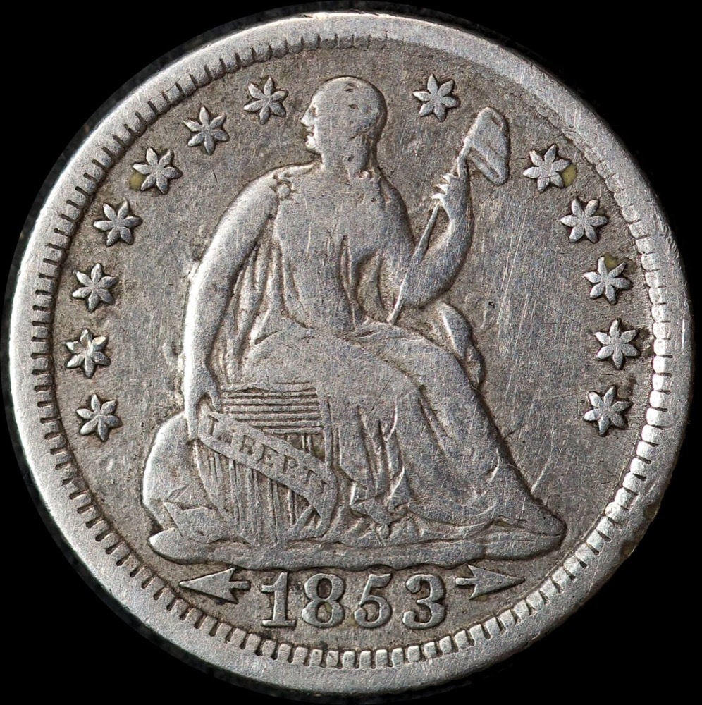 United States 1853 Silver Half Dime Fine product image