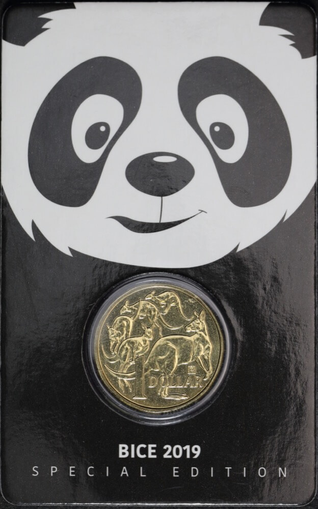 2019 $1 Unc Coin in Card Beijing Coin Expo product image