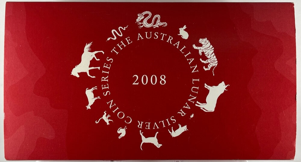 2008 Silver Lunar 3 Coin Proof Set Mouse Series I product image