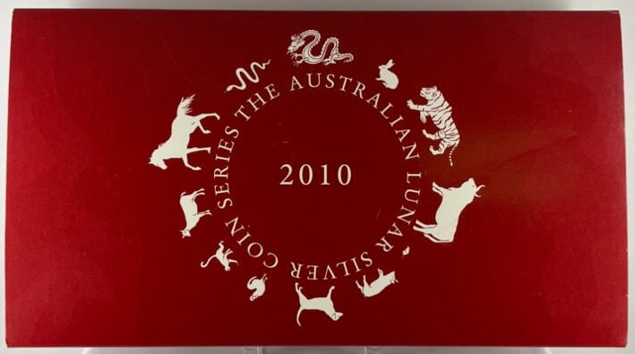2010 Silver Lunar 3 Coin Proof Set Tiger Series I product image
