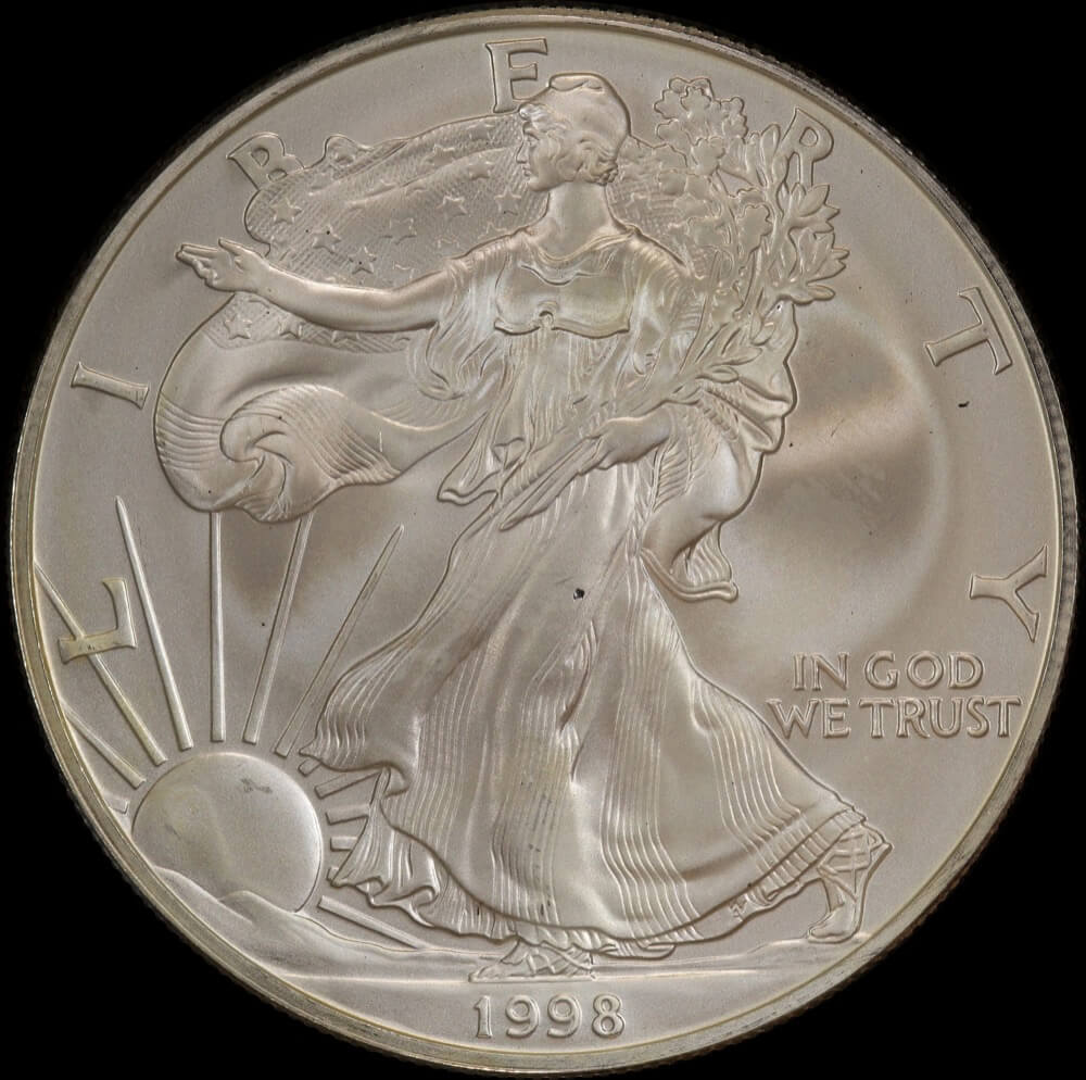 United States 1998 Silver 1oz Eagle Bullion Coin product image