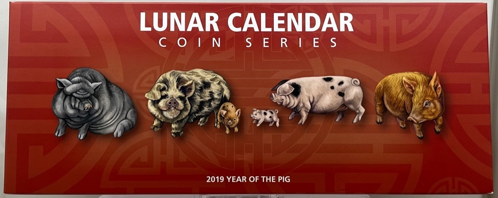 Tuvalu 2019 Silver Proof Rectangular 4 Coin Set Year of the Pig product image