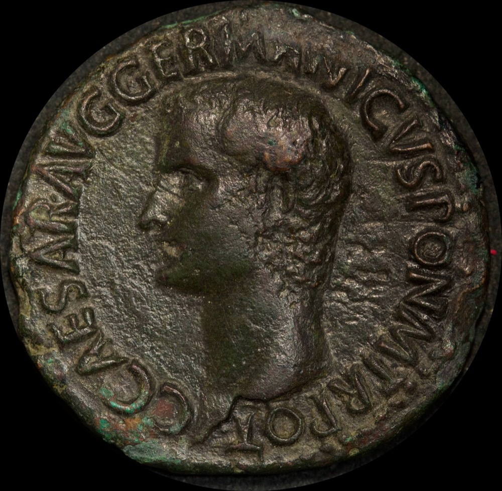 Ancient Rome (Imperial) 37-41AD Caligula AE As RIC I 38 Vesta Very Fine product image