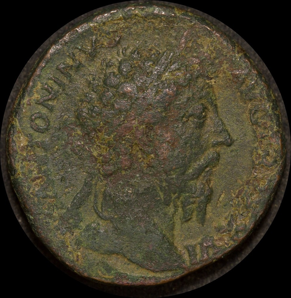 Ancient Rome (Imperial) 161-180AD Marcus Aurelius Sestertius RIC III 1037 Fine product image