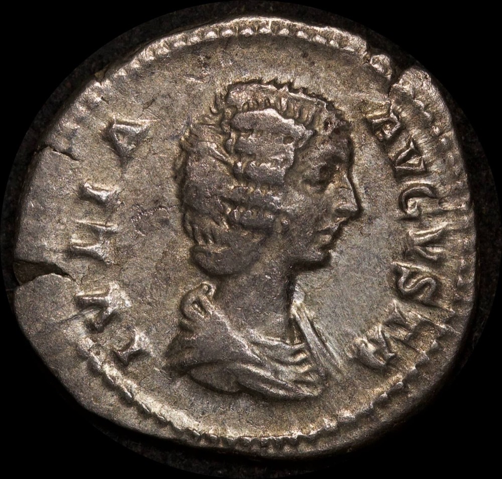 Ancient Rome (Imperial) 217AD Julia Domna Silver Denarius RIC IV 551 good VF product image