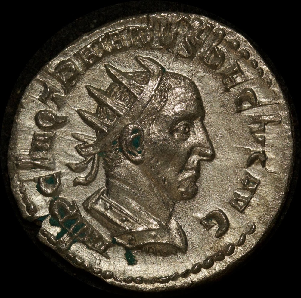 Ancient Rome (Imperial) 249-251AD Trajan Decius Silver Antonianus RIC IV 13 good VF product image