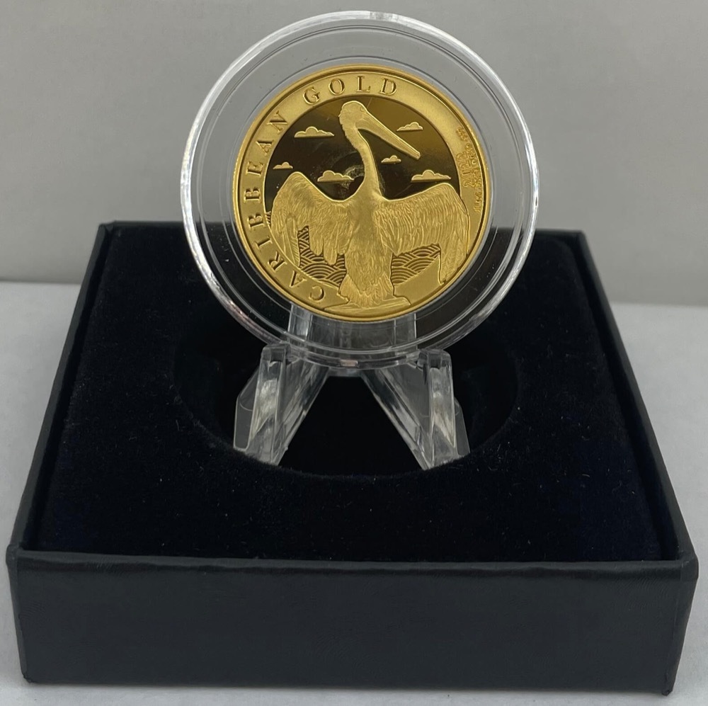 Barbados 2022 Gold 1oz Proof Coin Pelican product image