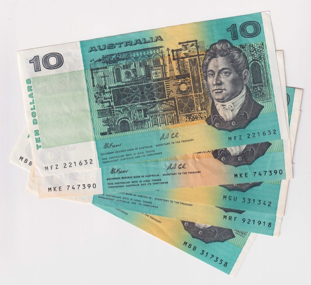 Australian Paper $10 Note Issued 1974 ~ 1993 Great Condition product image