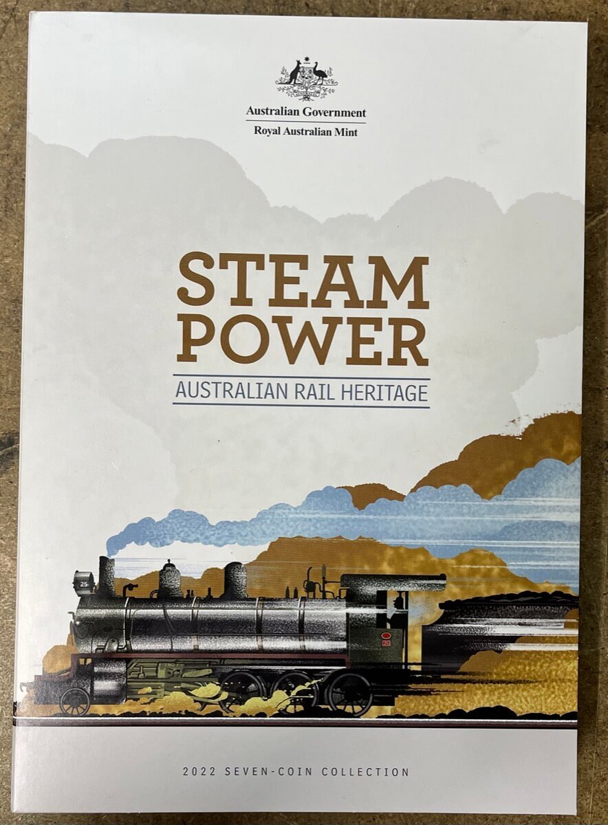 2022 50c 7 Coin Set Steam Power - Australian Rail Heritage product image