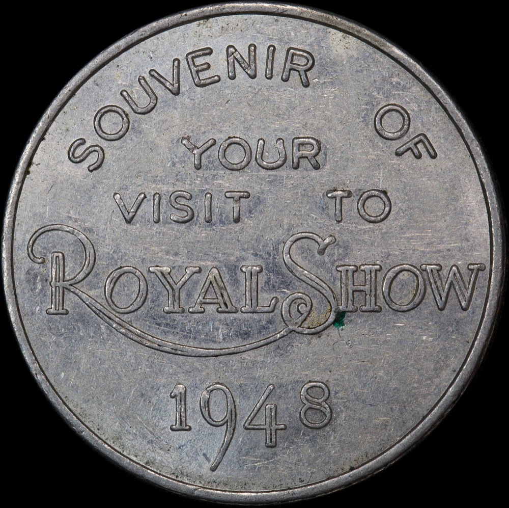 1948 Royal Show Aluminium Medallion Angus and Coote  good VF product image