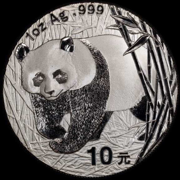 China 2002 Silver 1oz 10 Yuan Panda product image