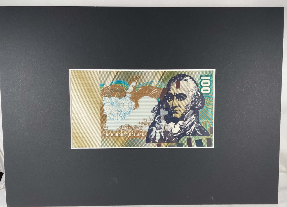Australia Early Stage Composite Trial 100 Dollar Note Front Design by Max Robinson product image