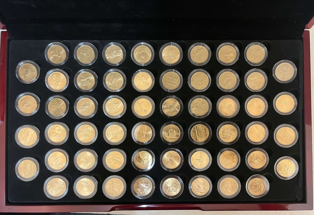 United States 1999-2009 Gold Plated State Quarters Coin Set of 56 product image