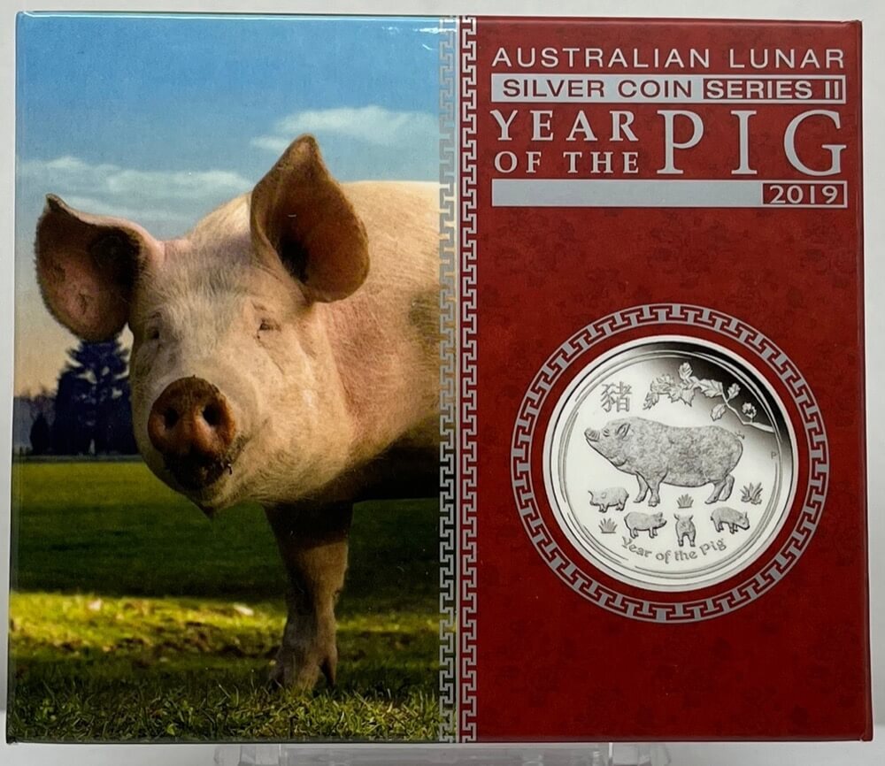 2019 Silver 1oz Proof Coin Lunar Year of the Pig product image