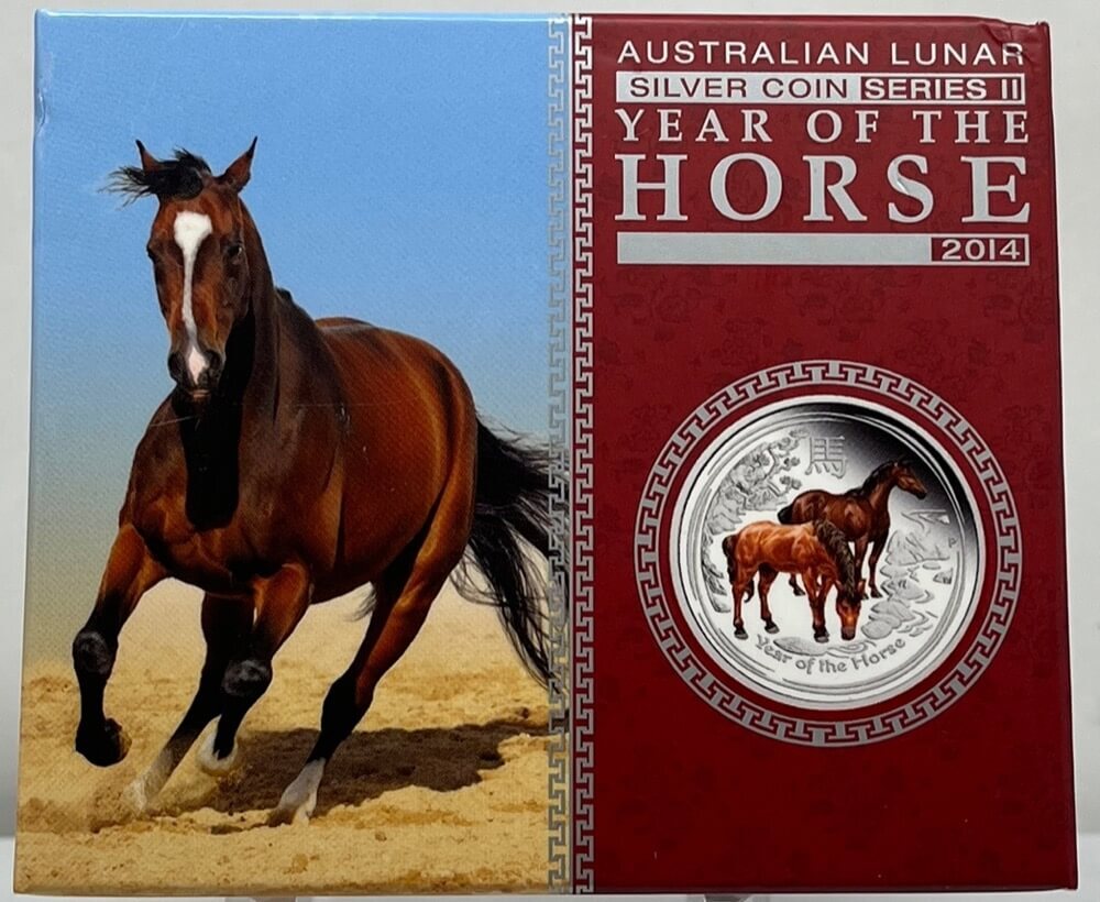 2014 Silver 1oz Coloured Coin Lunar Year of the Horse product image