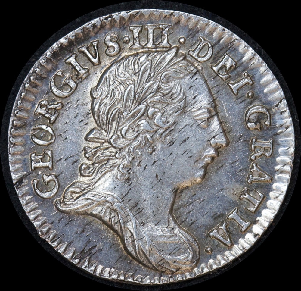 1763 Silver Threepence George III S#3753 Uncirculated product image
