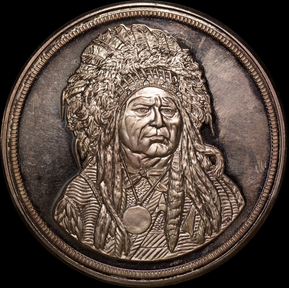 USA Undated 5oz Silver Round Running Antelope - The Silver Chief product image