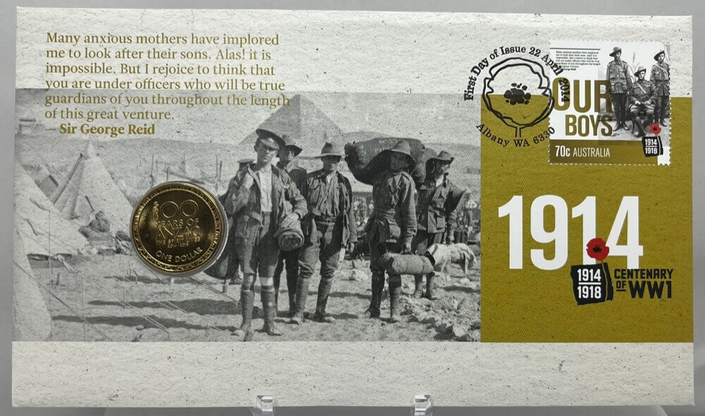 2014 1 Dollar PNC 100 Years of ANZAC The Spirit Lives product image