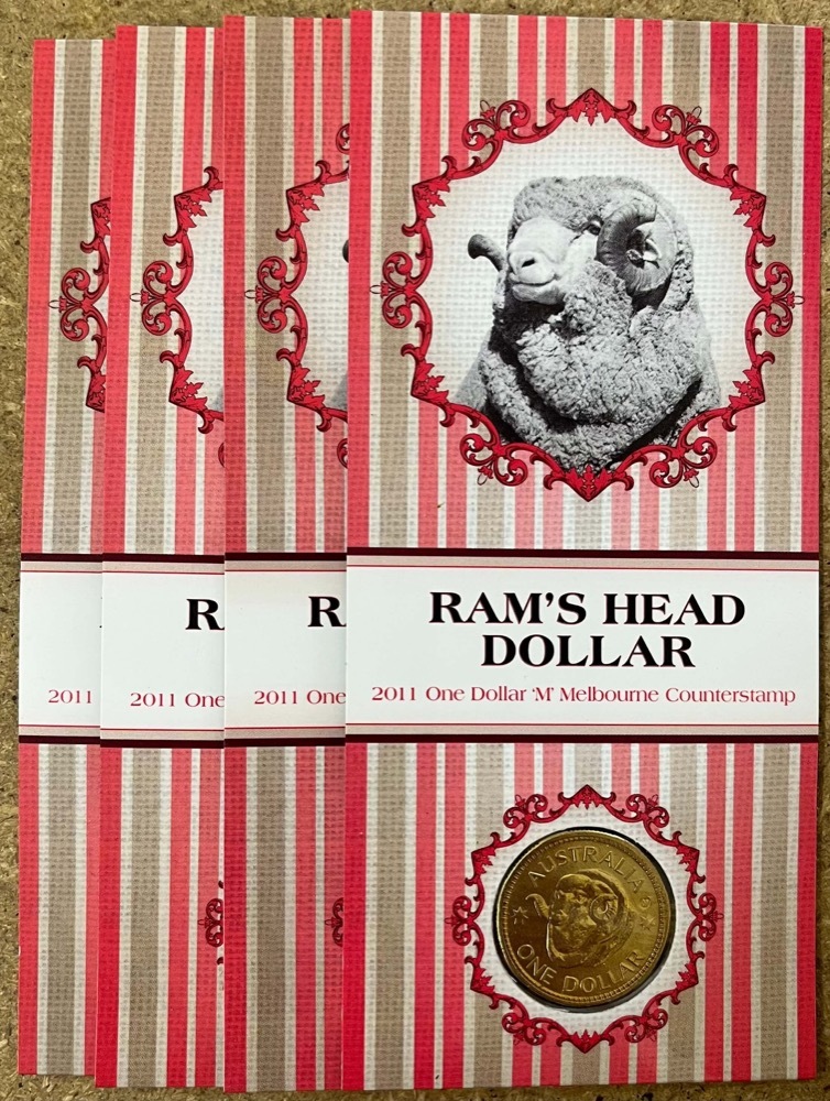 2011 Four Coin Counterstamp Set Ram's Head Dollar product image