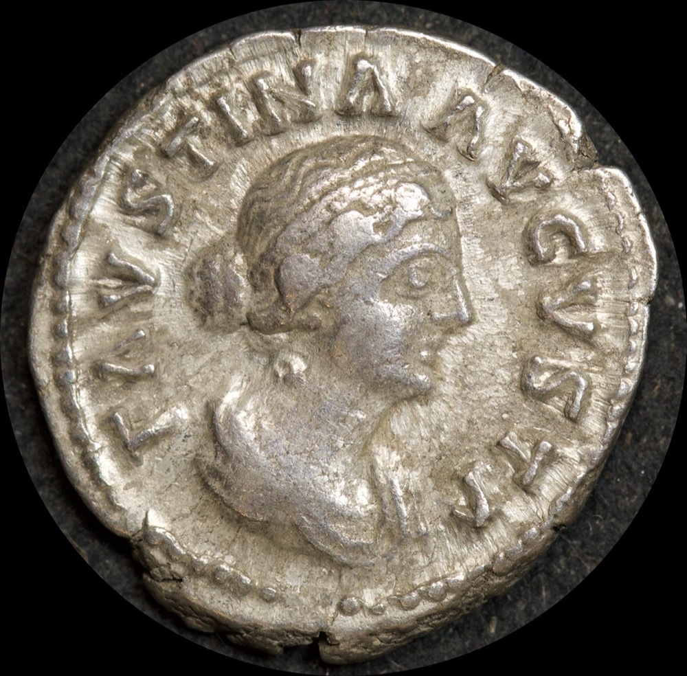 Ancient Rome (Imperial) 161-176AD Faustina II Silver Denarius RIC III 714 Fine product image