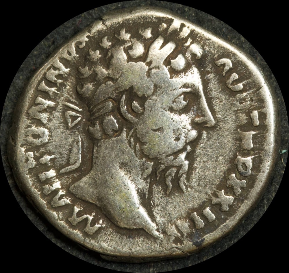 Ancient Rome (Imperial) 161-180AD Marcus Aurelius Silver Denarius RIC III 207 Fine  product image