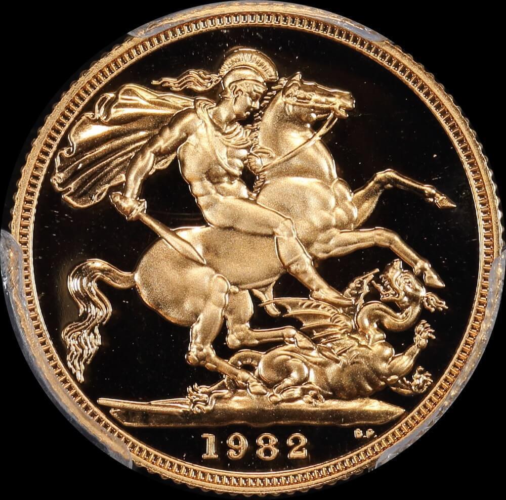 Great Britain 1982 Gold Proof Sovereign In Presentation Case product image
