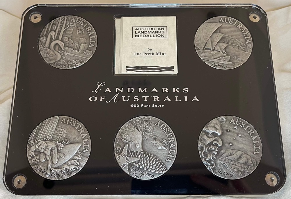 1994 Silver Medallion Set Landmarks of Australia product image
