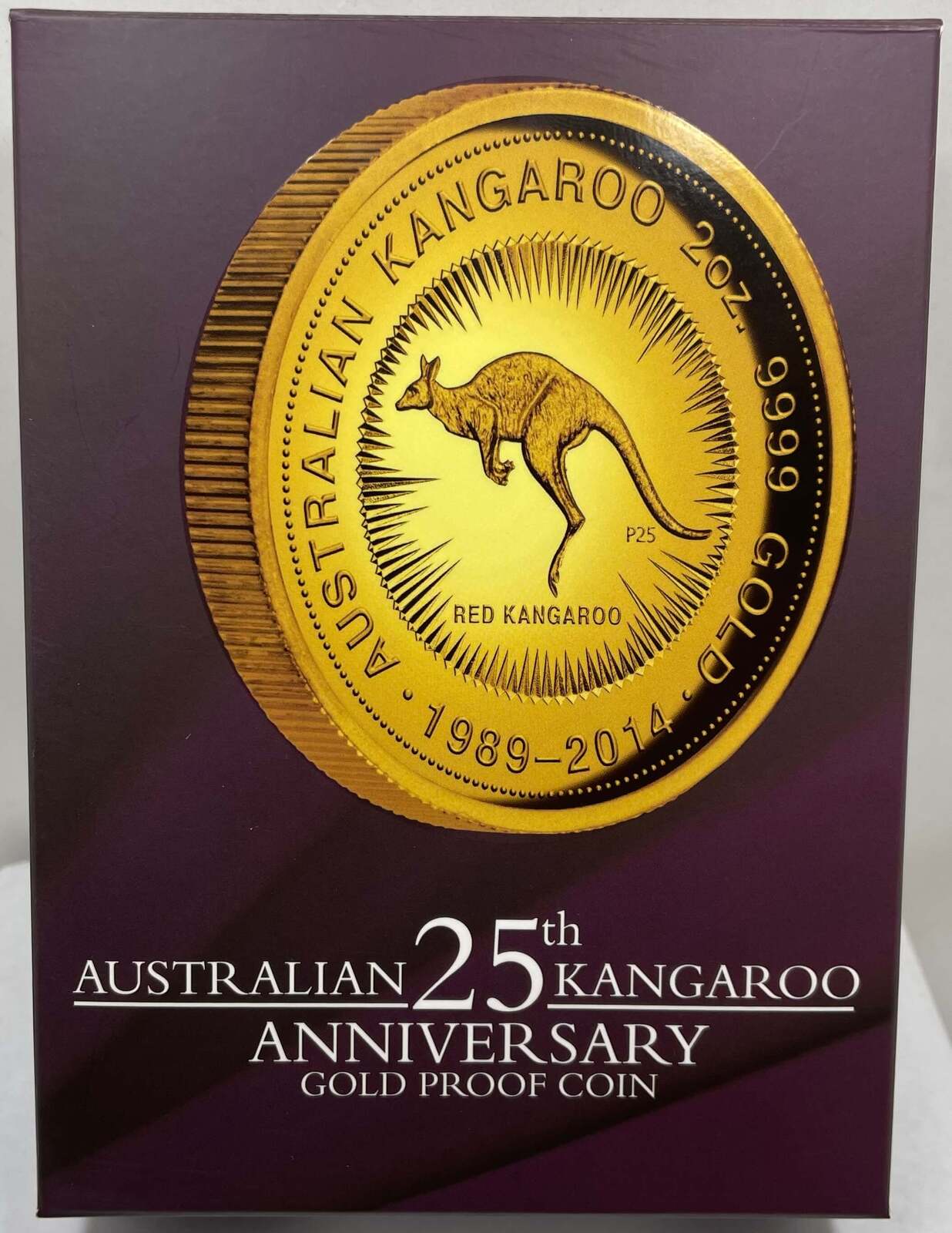 2014 Gold 2oz High Relief Proof Coin - Australian Kangaroo 25th Anniversary product image