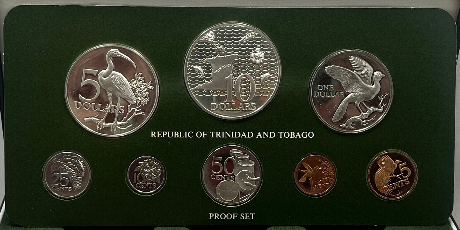 1976 Republic of Trinidad and Tobago 9 Coin Proof Set product image