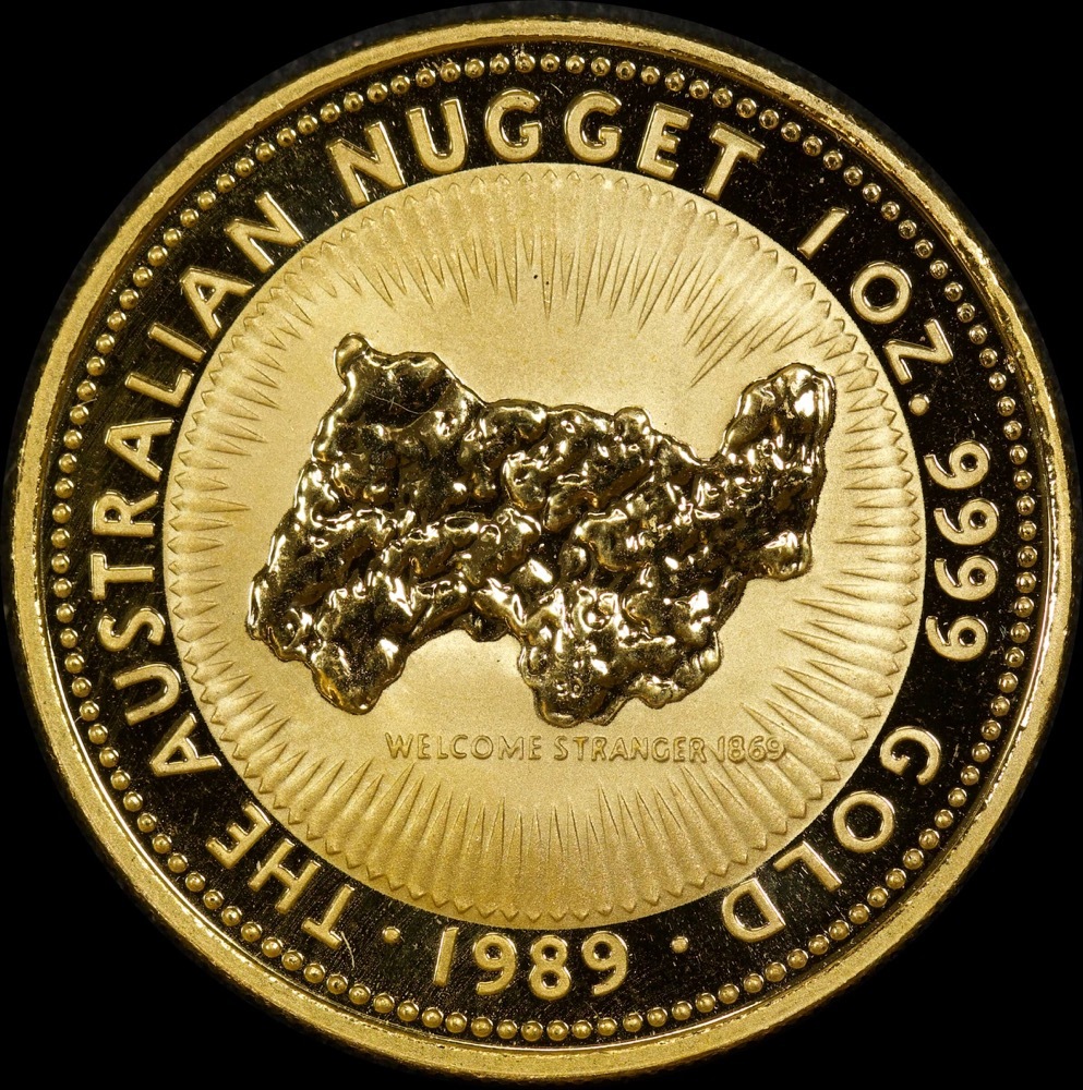 1989 Gold 1oz Uncirculated Coin Welcome Stranger Nugget product image