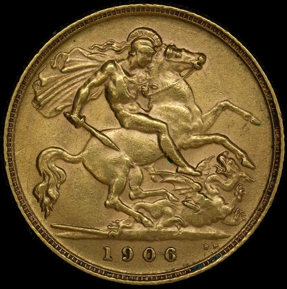 1906 London Edward VII Half Sovereign about Unc product image