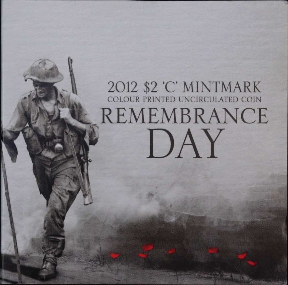 2012 $2 Remembrance Day Folder C Mintmark - Red Poppy product image