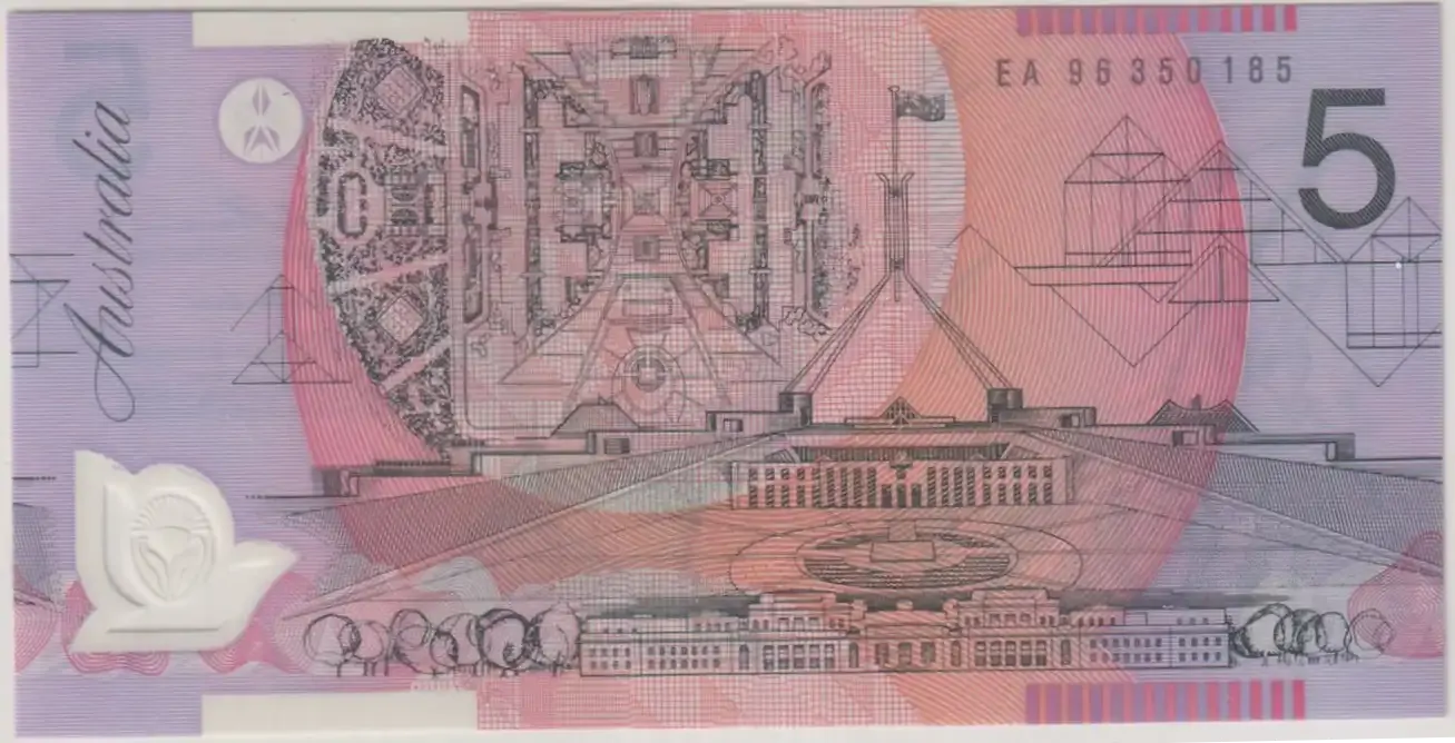 1996 $5 Note MacFarlane/Evans EA96 Last Prefix R218aL PCGS 64 PPQ product image