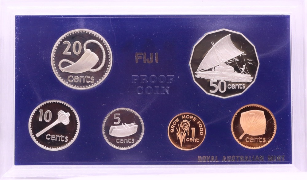 Fiji 1980 Proof Coin Set KM# PS6 With FAO 1C product image