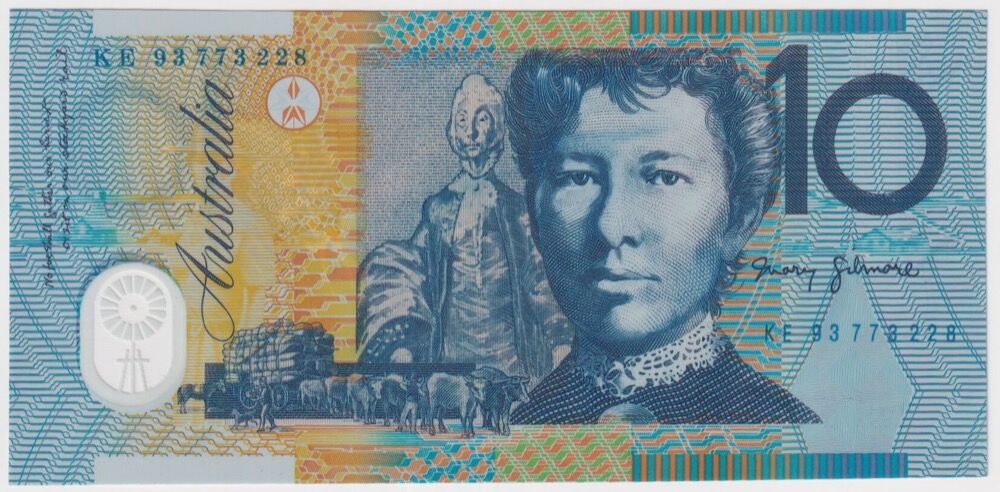 1993 $10 Note Fraser/Evans KE93 Last Prefix R316aL Uncirculated product image