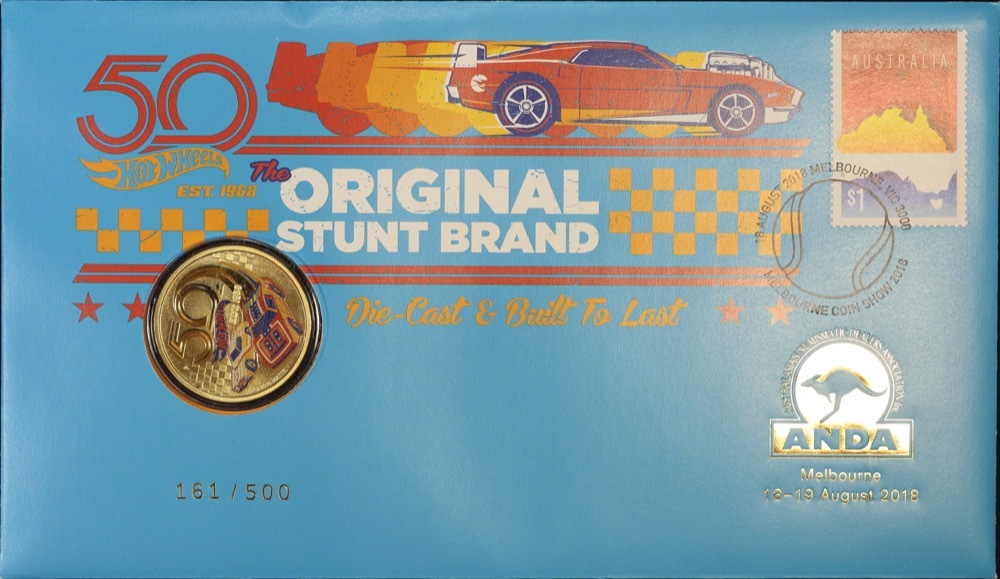 2018 1 Dollar PNC Hot Wheels Melbourne Money Expo Gold Overprint product image