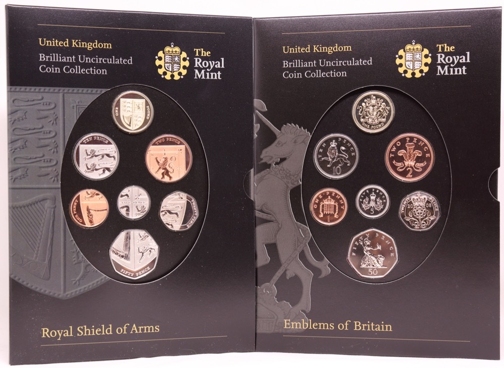 United Kingdom 2008 Uncirculated Mint Coin Sets (14 coins) Emblems of Britain / Royal Shield of Arms product image