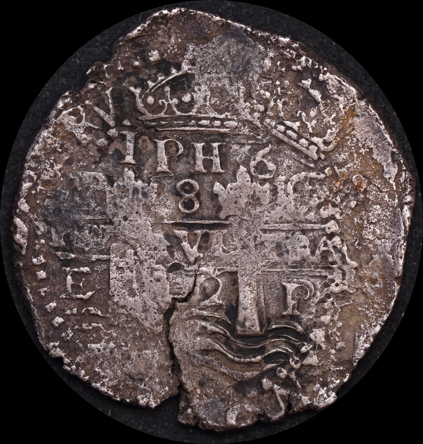 Bolivia 1653 Silver 8 Reales ex Gilt Dragon Shipwreck Fine WAM Cert # 2016 product image