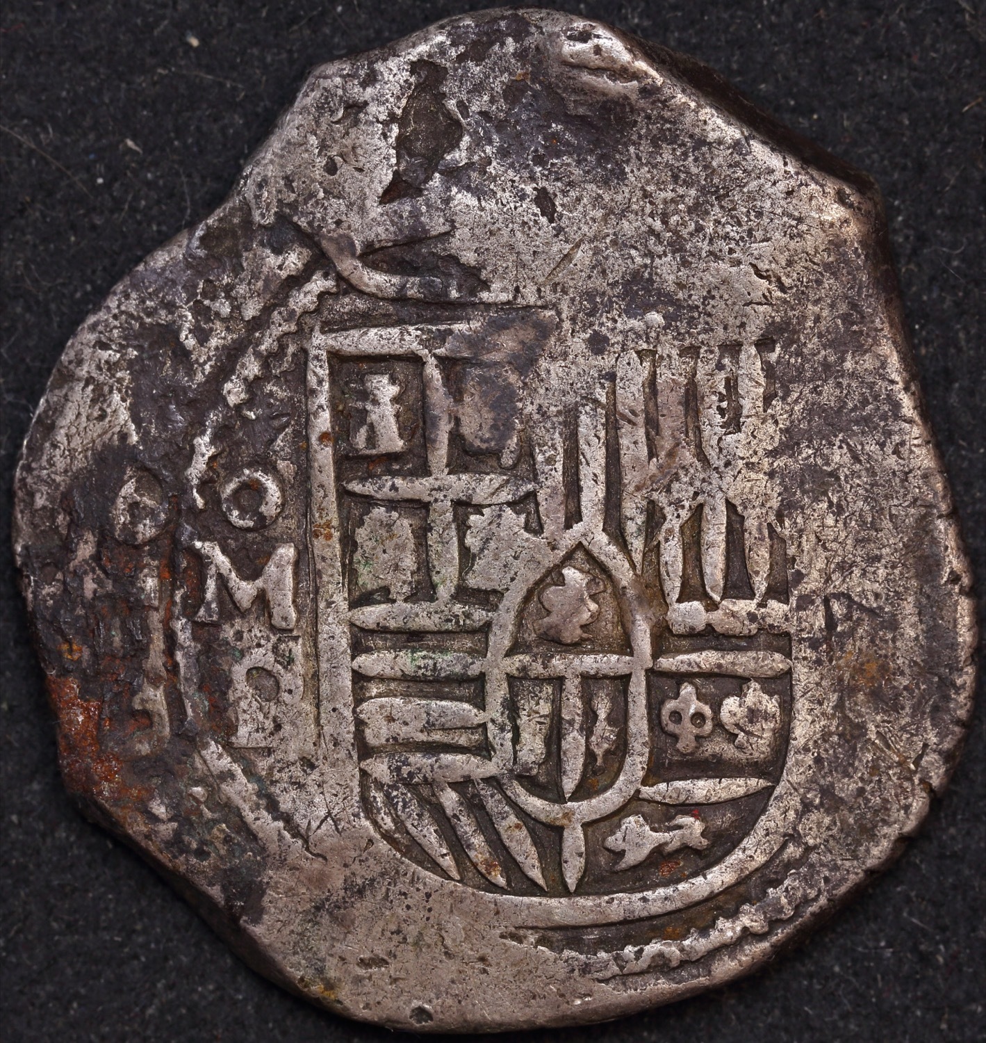Mexico ca 1652 Silver 8 Reales ex Gilt Dragon Shipwreck Very Good WAM Cert # 2023 product image