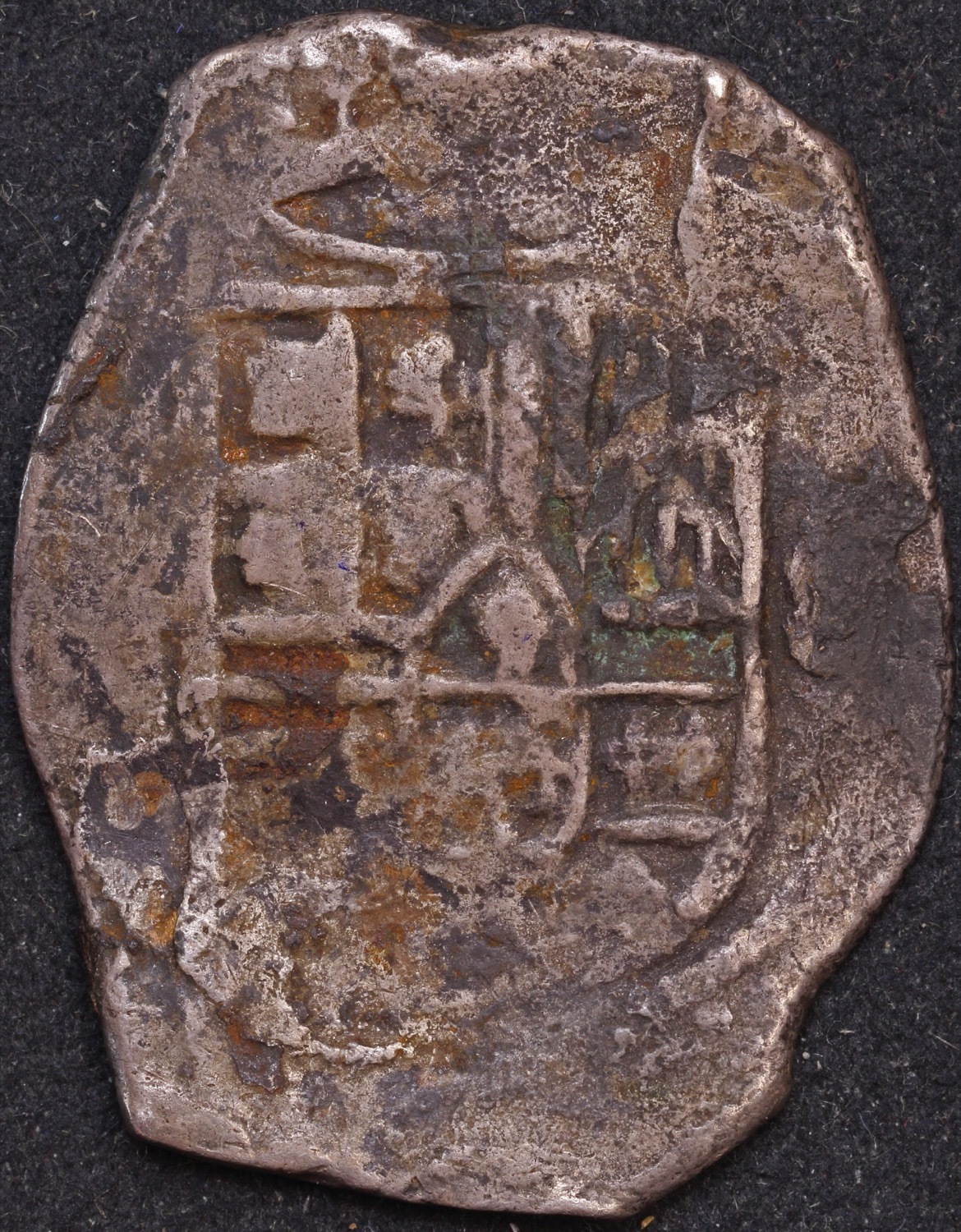 Mexico ca 1652 Silver 8 Reales ex Gilt Dragon Shipwreck Very Good WAM Cert # 2024 product image