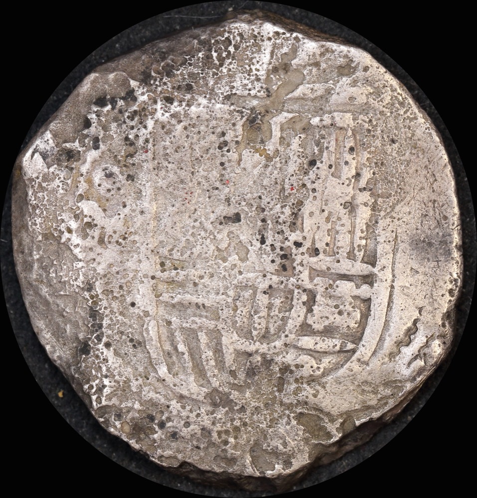 Mexico ca 1652 Silver 8 Reales ex Gilt Dragon Shipwreck Very Good WAM Cert # 2025 product image