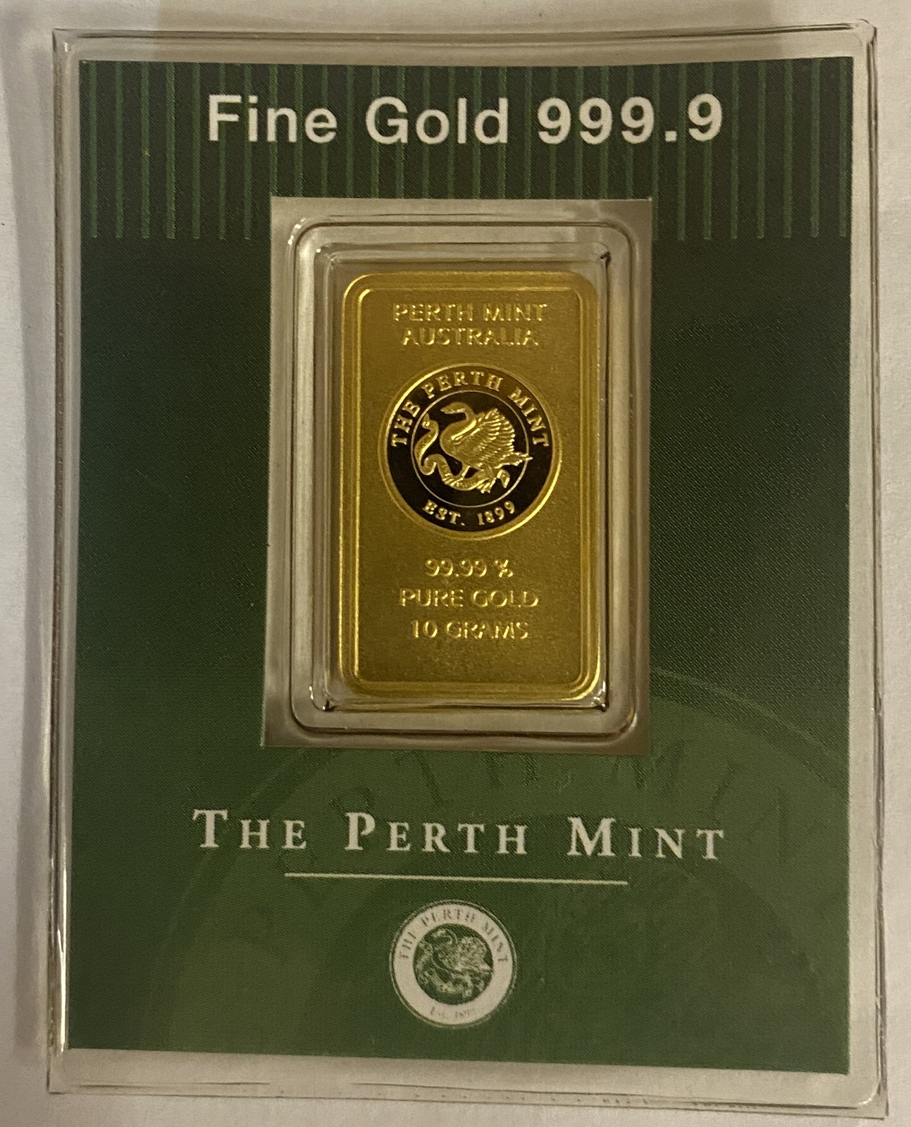 Perth Mint Fine Gold 10 Gram Minted Ingot product image
