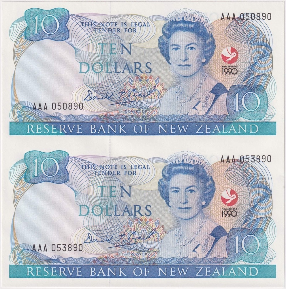 New Zealand 1990 10 Dollars Vertical Pair Uncirculated Commemorative  product image