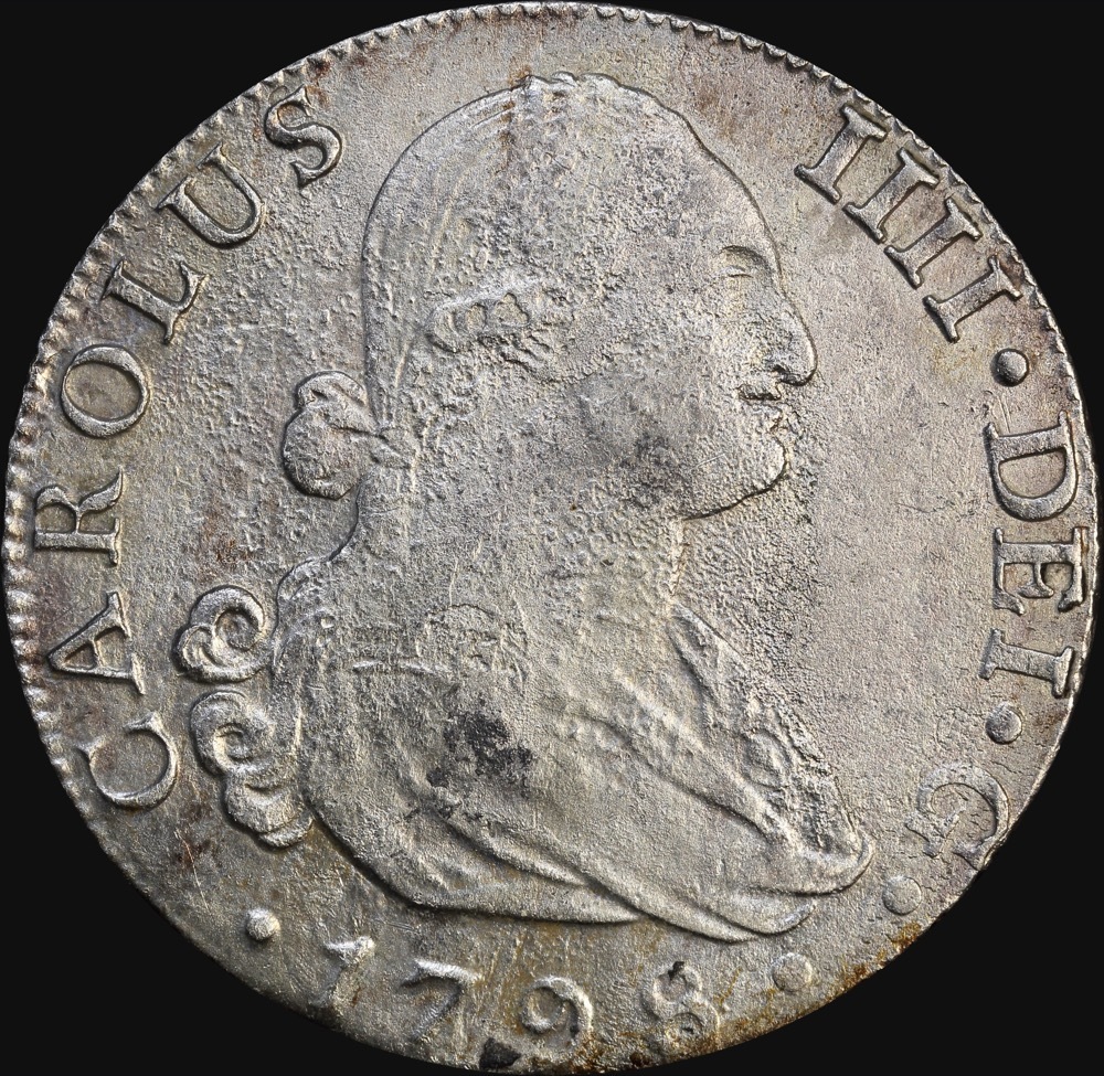 Spain 1798 Silver 8 Reales KM#432.1 ex Rapid Shipwreck about VF product image