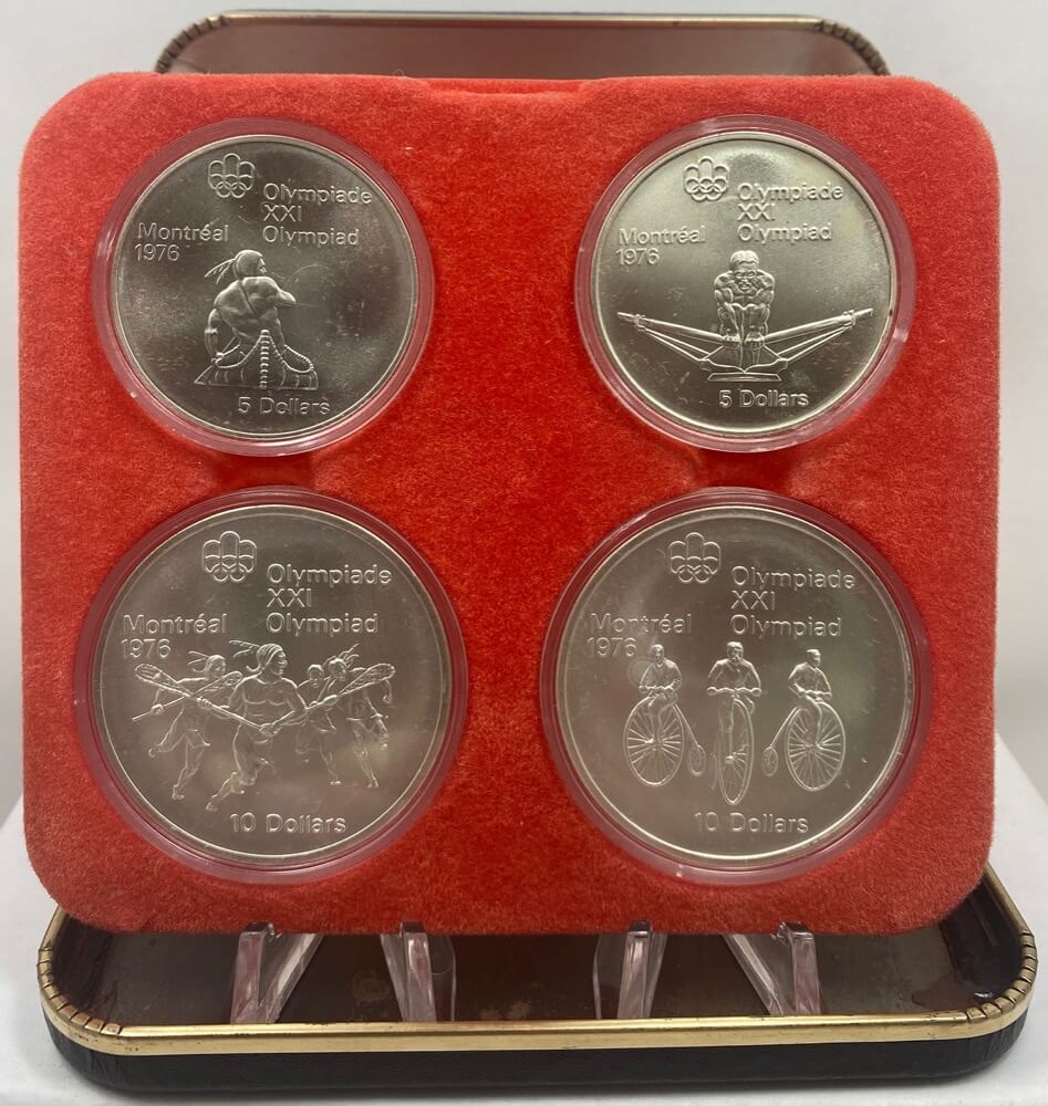 Canada 1974 - 1976 Uncirculated Set of 4 Silver Montreal Olympics Series III product image