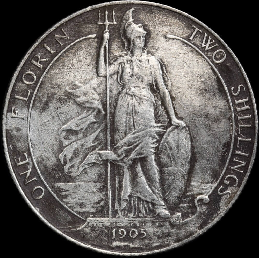 1905 Silver Florin Edward VII S#3981 GVF product image
