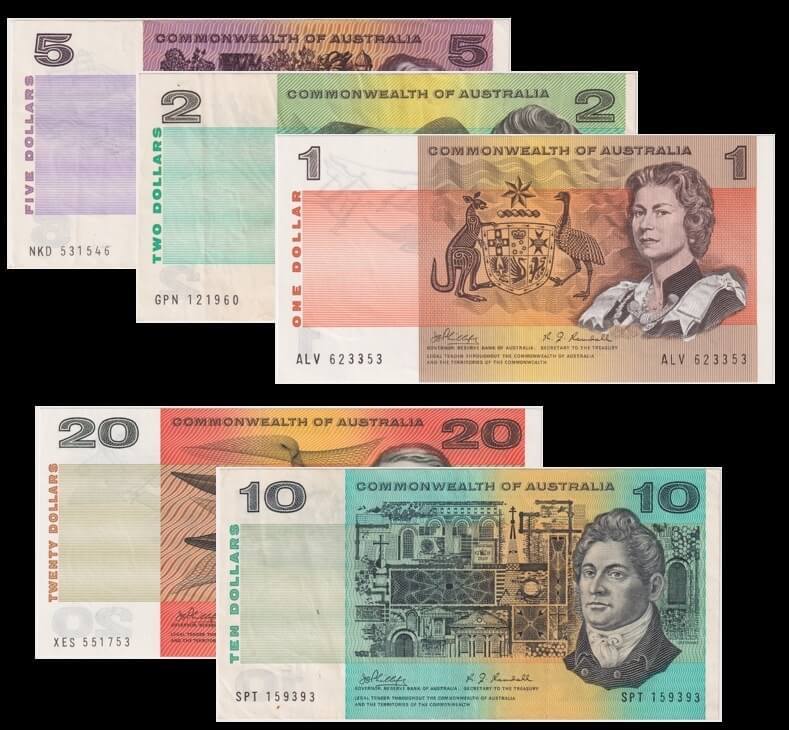 Set of 5 Phillips/Randall Notes 1968-1972 EF - good EF product image